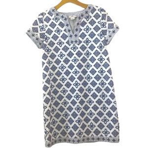 Vineyard Vines Linen Blend Blue & White Shift Dress/ size 4❣️